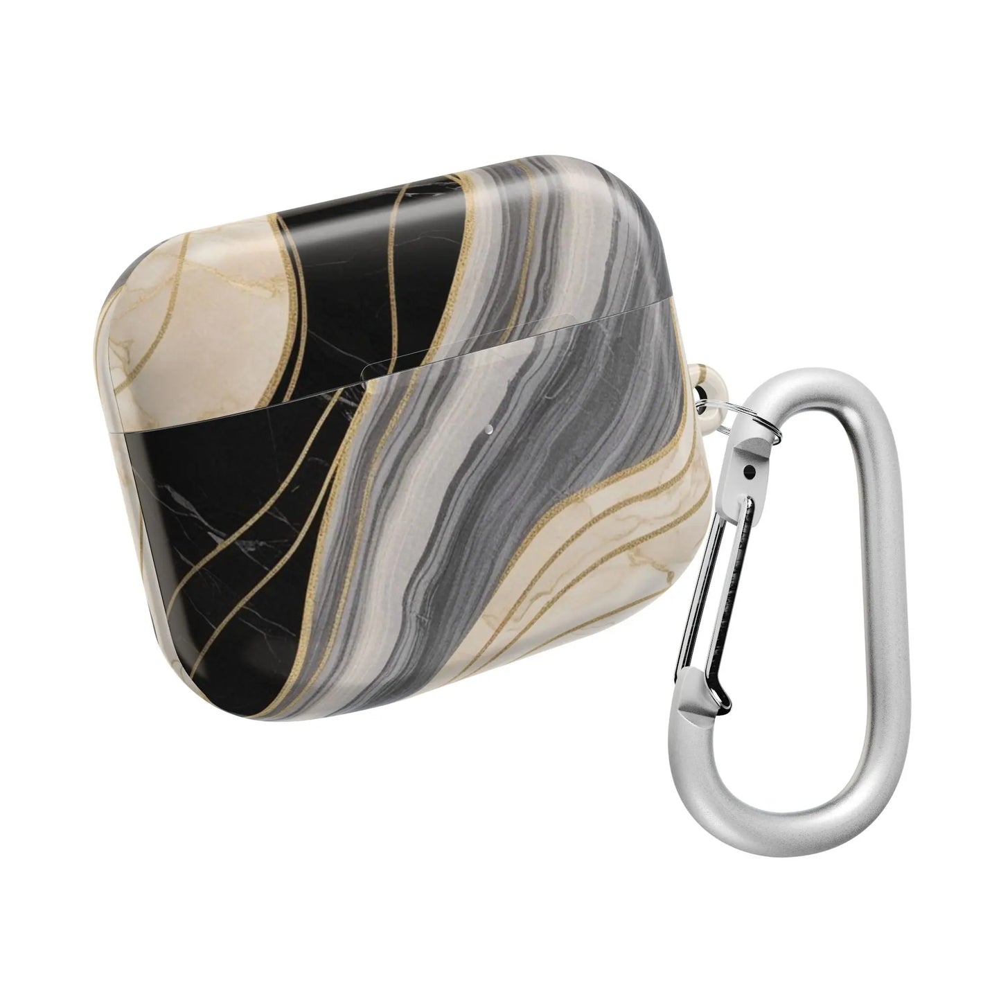 AirPods Hülle "Marmor schwarz" Print - einzigartiggedruckt