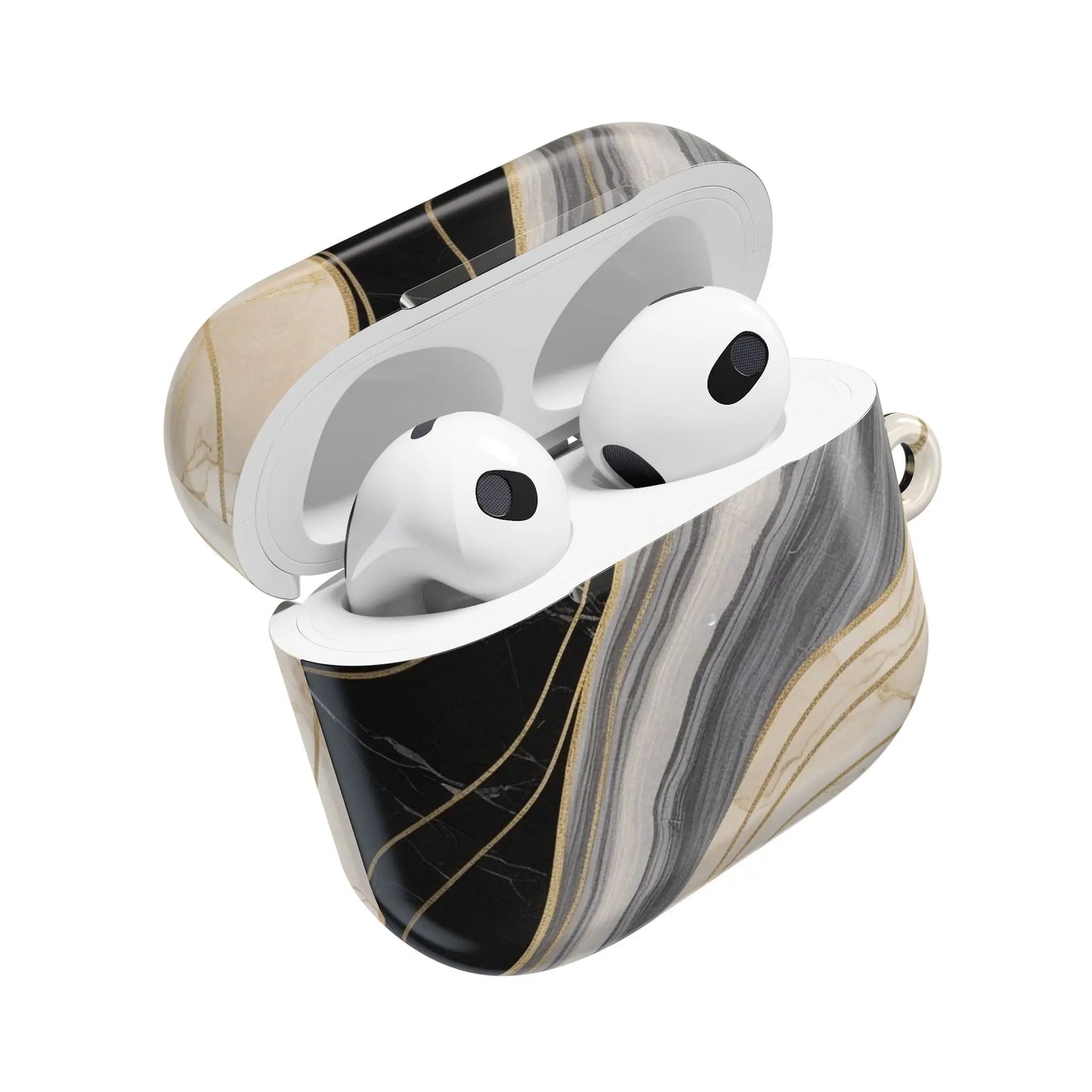 AirPods Hülle "Marmor schwarz" Print - einzigartiggedruckt