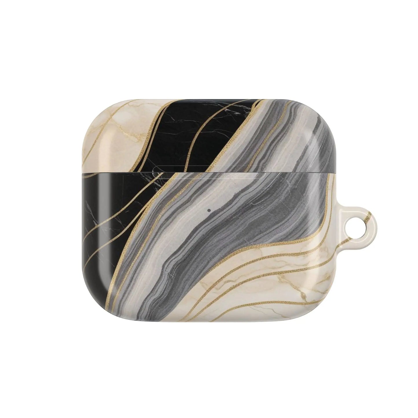 AirPods Hülle "Marmor schwarz" Print - einzigartiggedruckt