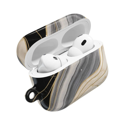 AirPods Hülle "Marmor schwarz" Print - einzigartiggedruckt