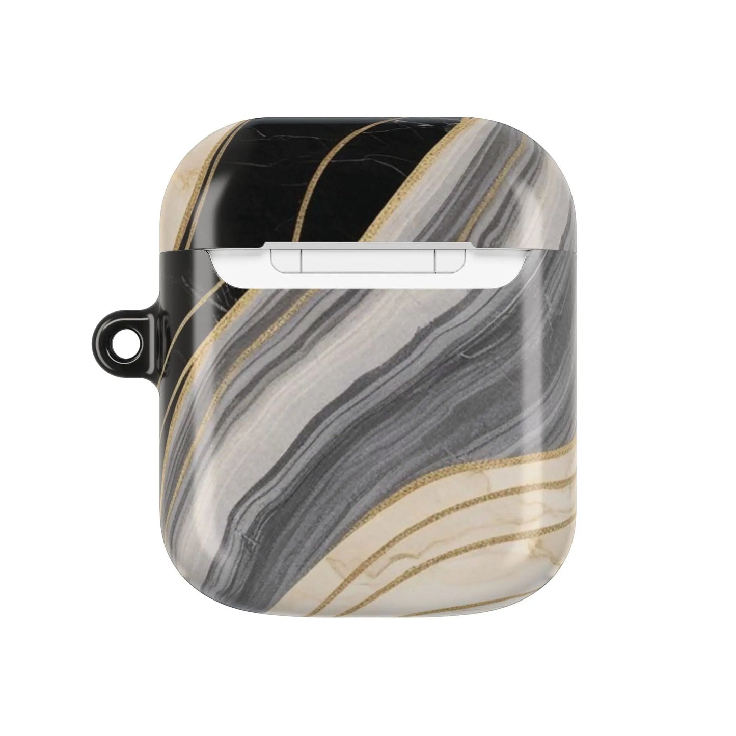 AirPods Hülle "Marmor schwarz" Print - einzigartiggedruckt
