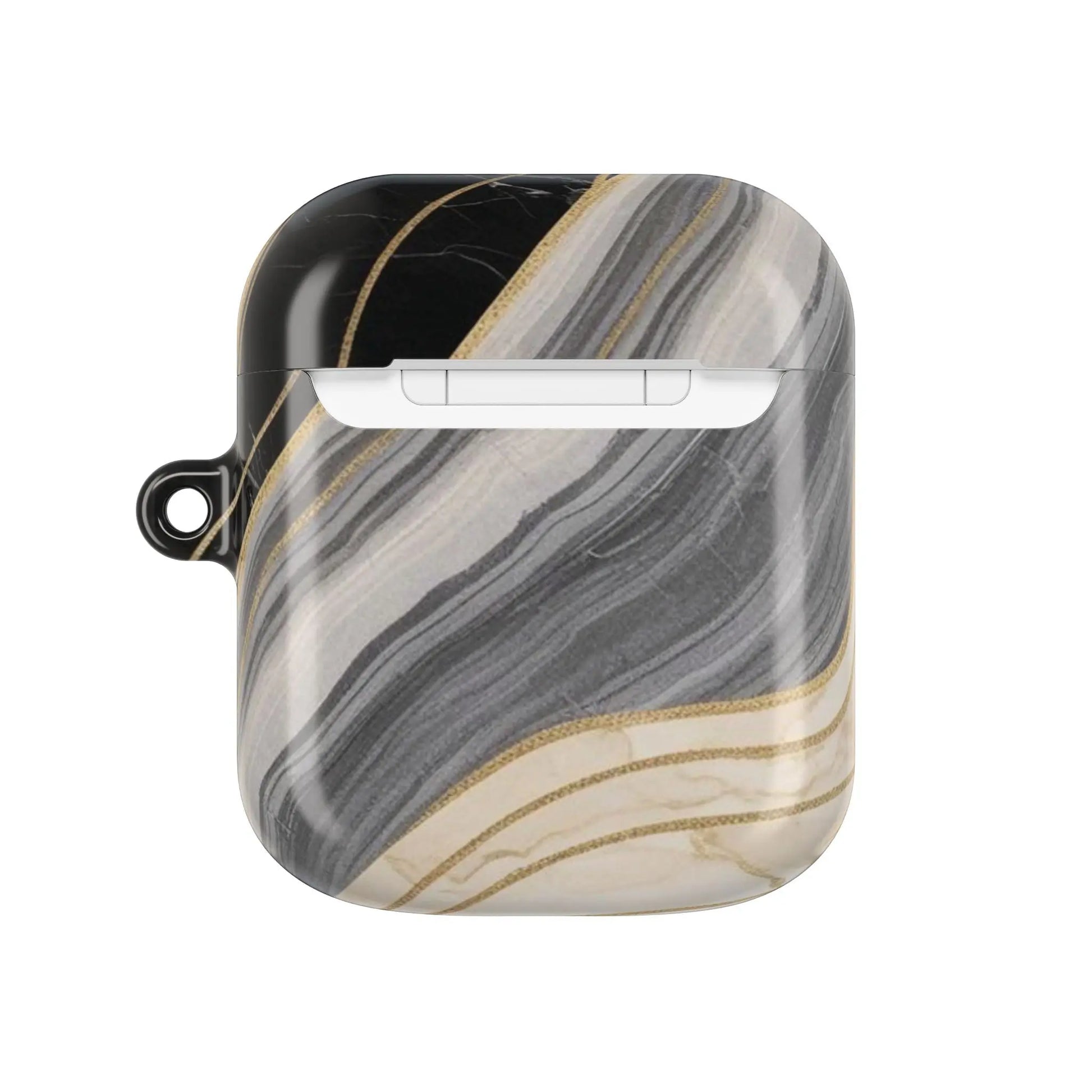 AirPods Hülle "Marmor schwarz" Print - einzigartiggedruckt
